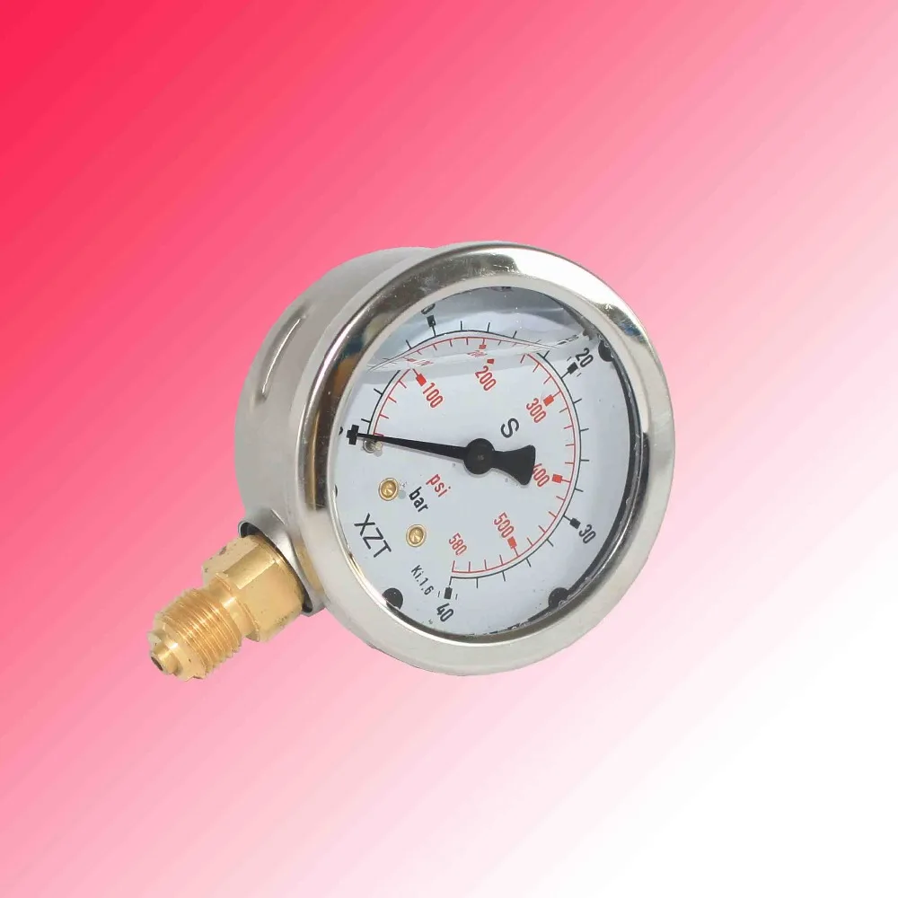

XZT Hydraulic Pressure Gauge 63mm-40BAR/600PSI(BSP1/4)-Base Entry