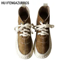 HUIFENGAZURRCS-Genuine Leather and ankle warm boots, Casual hand-made shoes, The retro art mori girl super soft shoes,3 colors HUIFENGAZURRCS-Genuine Leather and ankle warm boots, Casual hand-made shoes, The retro art mori girl super soft shoes,3 colors