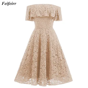 

Women Dress 2019 Summer European and American style fashion lace Elegant Party Dress short-sleeved loose Beach Dresses Vestidos