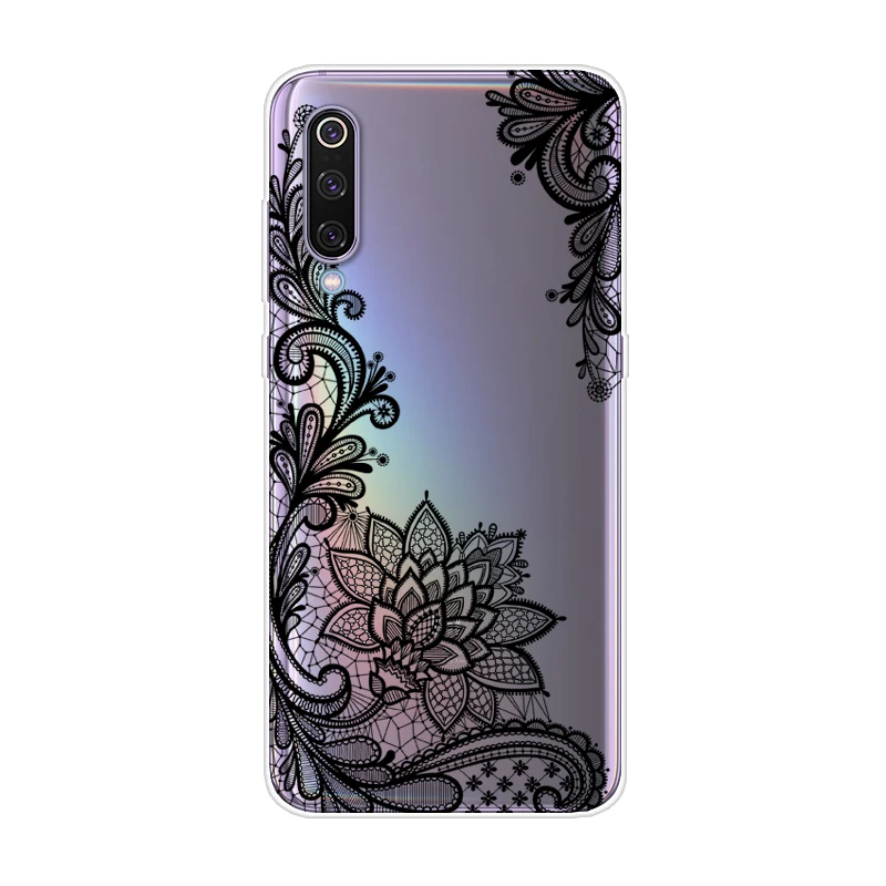Мягкий чехол с мультяшным рисунком для Xiaomi Mi 9 силиконовый задней панели телефона