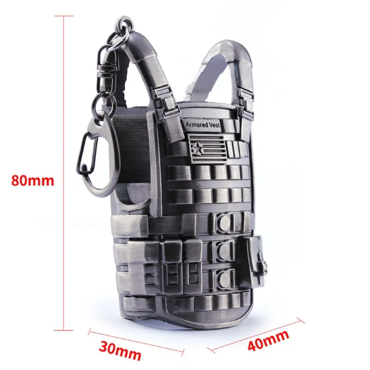 Toy guns Jedi survival big escape game around the three-level vest 8 cm alloy model keychain