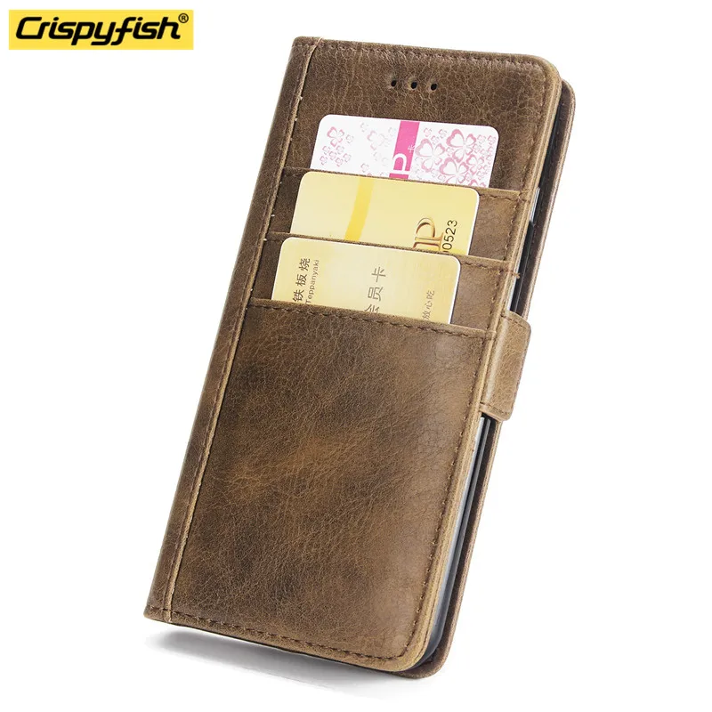 

Crispyfish Luxury Retro Multi Card Holders Cases For iPhone X XS Max XR 10 Cove PU Leather Case For iPhone 6 6s 7 8 Plus