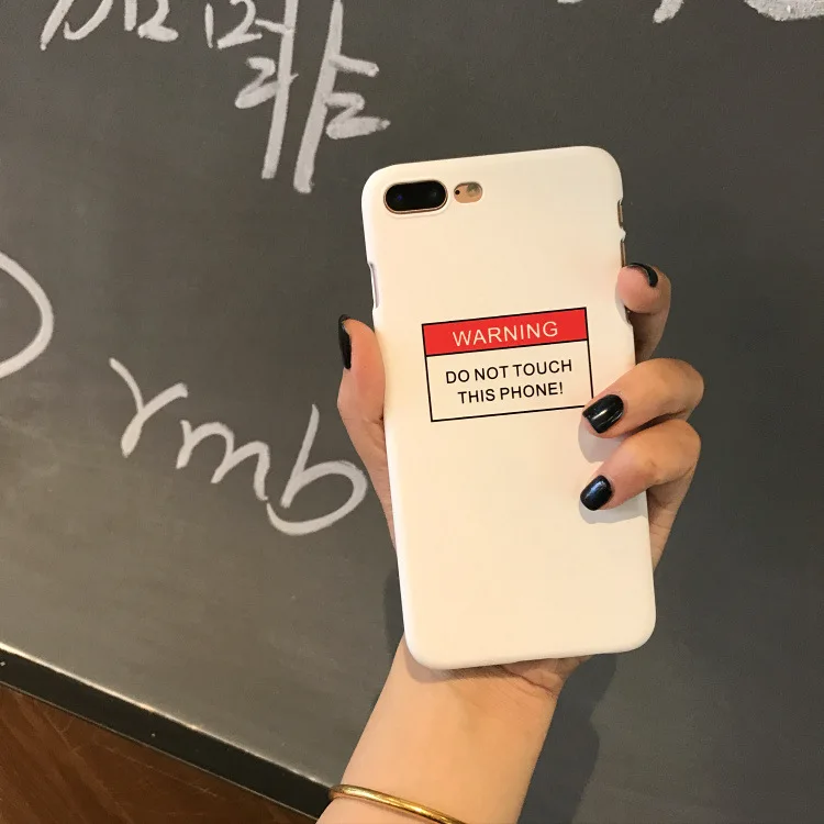

Phone Cases Simple Text for IPhone X 6 6s Plus 7 8 Plus Cases Personality Frosted for IPhone 8 Plus Hard Mobile Phone Cover Capa