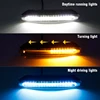 OKEEN 2pcs DRL Car LED Daytime Running Lights White Sequential Flowing Yellow Turn Signal Light Blue Fog Lamp 12V Driving Light ► Photo 3/6