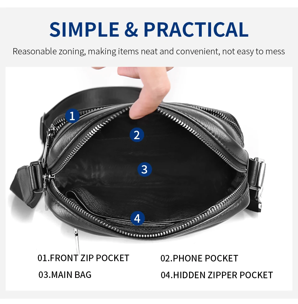 Cobbler Legend Genuine Leather Bag High Quality Shoulder Handbag Crossbody Bags for Men Messenger Black Luxury Brand Sling Bag