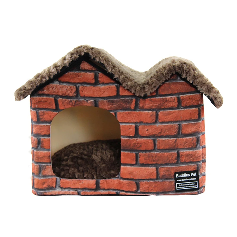 

Gomaomi Warm Indoor Soft Kennel Pet Dog House Beds with Mat for Small medium Dog Pet Products Beds for Cat