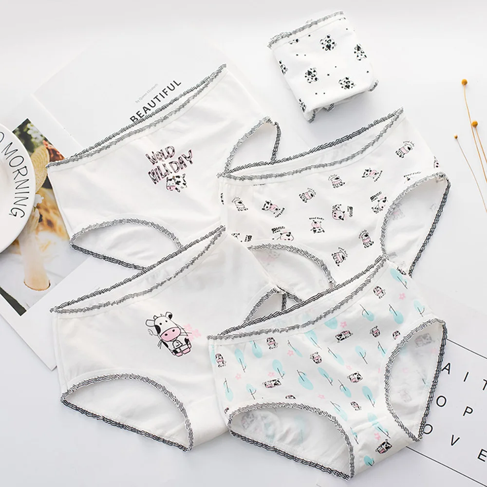 

La MaxPa women cotton Panties stripes print female White underwear gril briefs sexy lingerie ladies underpants woman panty k295