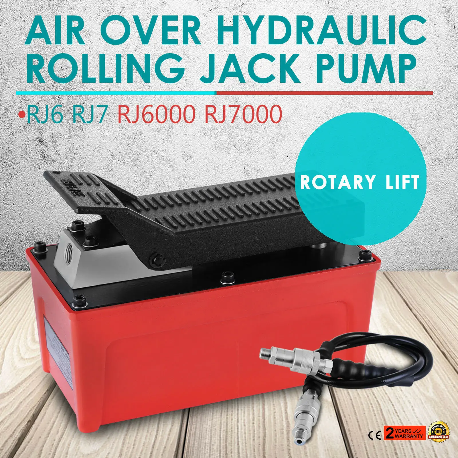 

OEM ROLLING JACK PUMP AIR OVER HYDRAULIC PUMP ROTARY LIFT 10000PSI 1/2gal Hot