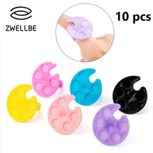 10 шт./упак. мини Цветной клей держатель прививки палитра клей кольцо на палец для обручального кольца для ресниц наращивание ногтей Красота инструменты для макияжа