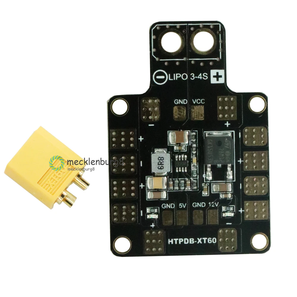 MATEK мини блок питания PDB XT60 распределительная плата питания PDB-XT60 с BEC 5 V/12 V для Дрон квадкоптер с управлением с видом от первого лица QAV210 QAV-R