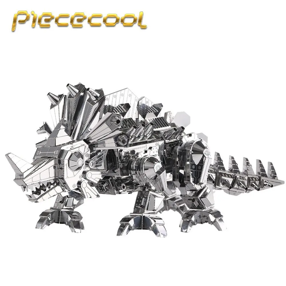 Piececool 2016 Newest 3D Metal Puzzles of Dinosaur Rock Silver Color Assemble Model Kits DIY Funny Gifts for Kids IQ Toys | Игрушки и