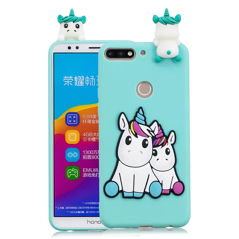 Y7 чехол для Coque huawei Y7 чехол s для huawei Y7 Prime чехол мультяшная 3D кукла игрушка Мягкий силиконовый чехол для телефона для женщин - Цвет: F