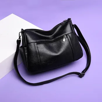 

New 2019 Fashion Fashion Lady Large Capacity Solid Color Wild Shoulder Bag Messenger Bag Borsa a tracolla da donna#30