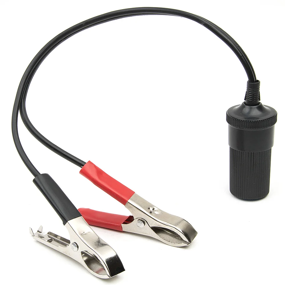 

12V 40cm Cigarette Lighter Power Socket Adaptor to Car Boat Caravan Battery Terminal Clip-on Simple Fitting Unit HK Shipment