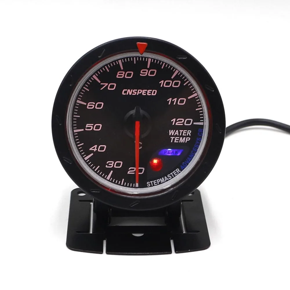 CNSPEED 60 мм Температурный манометр 20-120 C измеритель температуры воды красный и белый Освещение Автомобиля вода с адаптером датчика