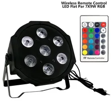 SHEHDS 4pcs/lot Wireless remote control Disco DJ tri led par Flat SlimPar Tri 7x9w RGB Color Mixing DMX Light Uplighting SHEHDS 4pcs/lot Wireless remote control Disco DJ tri led par Flat SlimPar Tri 7x9w RGB Color Mixing DMX Light Uplighting