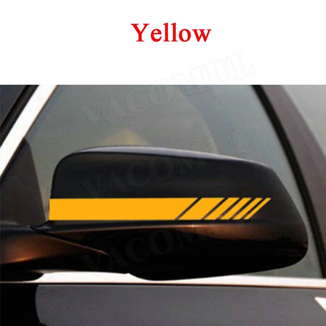 2X Rearview Mirrior Sticker Rear View Side Mirror Body Stripe Vinyl