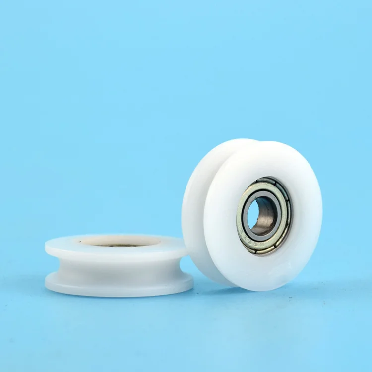 

5pcs 6x26x8mm U-groove engineering plastic-coated bearing pulley POM delrin roller wheel 4mm rope guide wheel