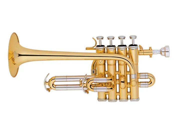 Four button piccolo trumpet musical instrument palm No. B flat turn A