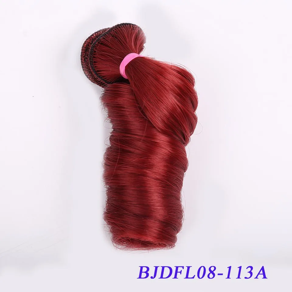 Cateleya длинные вьющиеся волосы 30 см* 100 см bjd DIY парик для кукол - Цвет: 113A