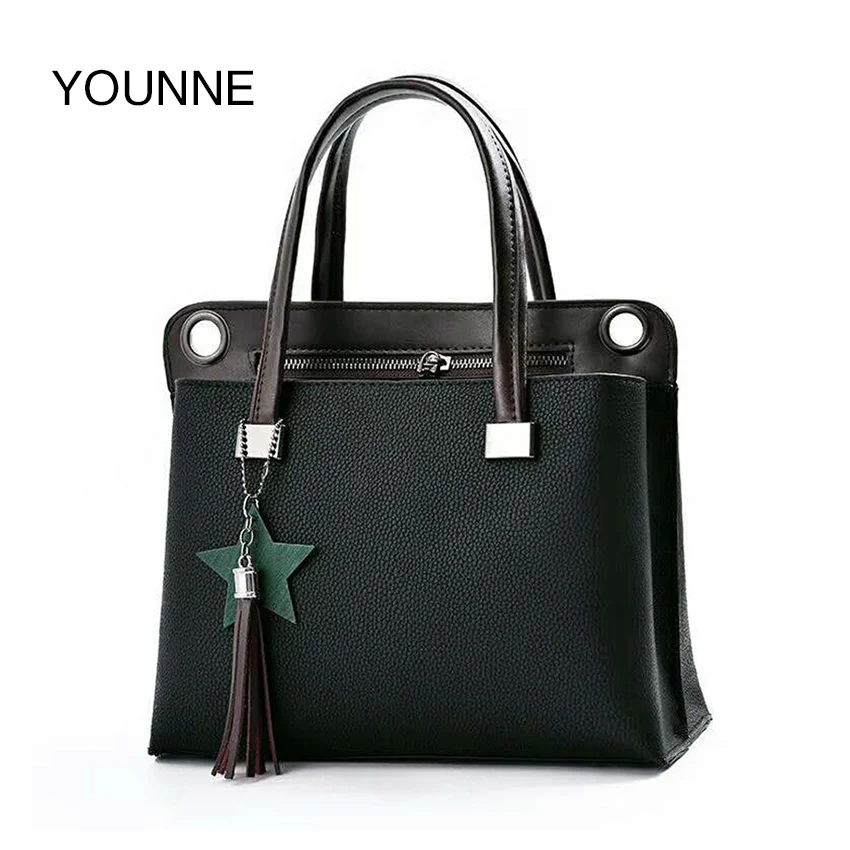 

YOUNNE Luxury Handbags Women Bags Designer High Quality PU Leather Shoulder Bags Solid Top Handle Totes Female Crossbody Bag