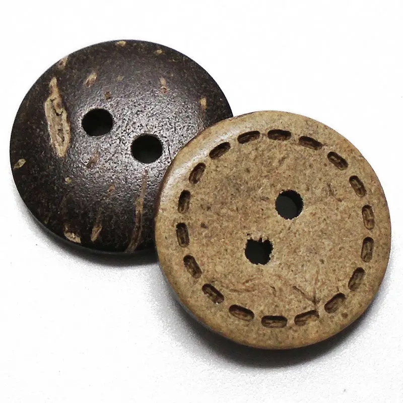 

ZIEENE 10PCs-100PCs Natural Color Laser Dashed Coconut Shell Buttons 10-18mm DIY Sewing Scrapbooking For Clothes Handmade 2 Hole