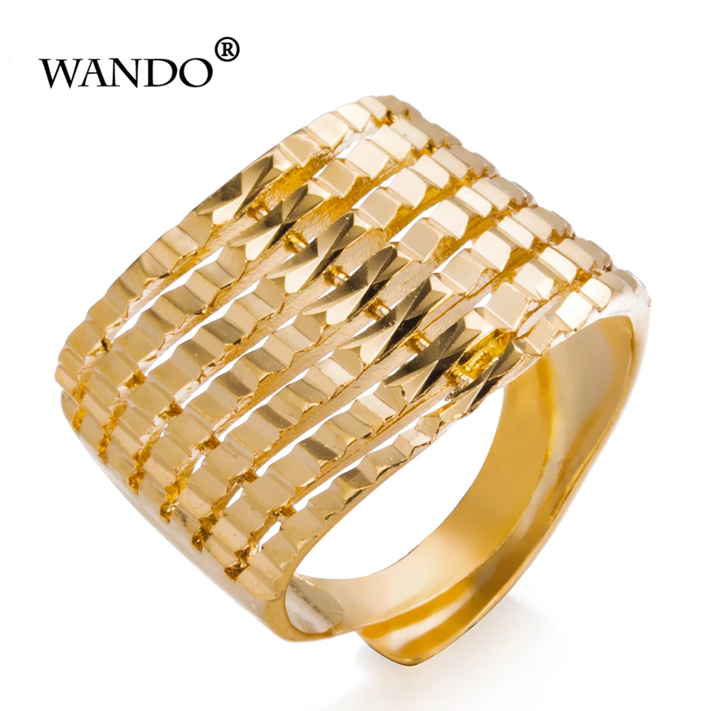 Wando New Ethiopian Wedding Ring for Women Gold Color Ring Eritrea