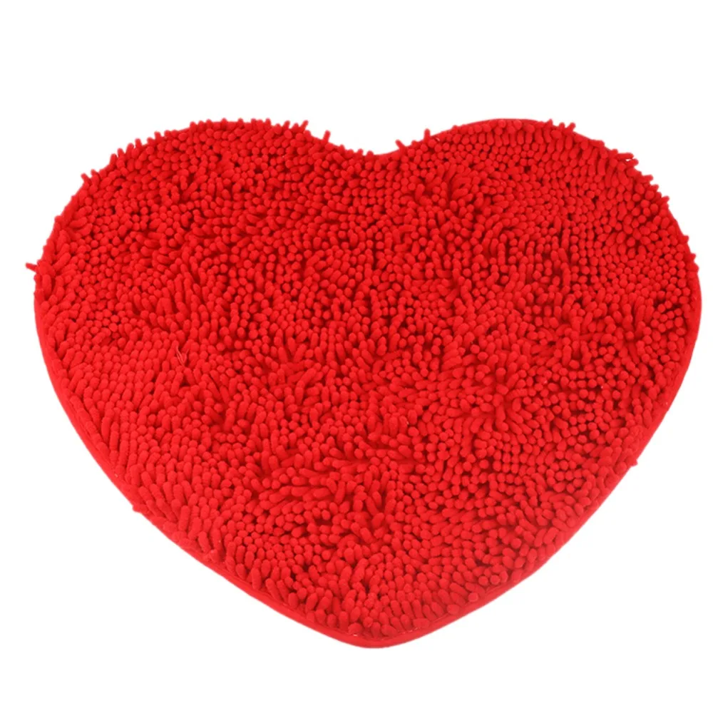 Creative Sweet Love Heart Shape Carpet Antiskid Doormats Floor Rugs