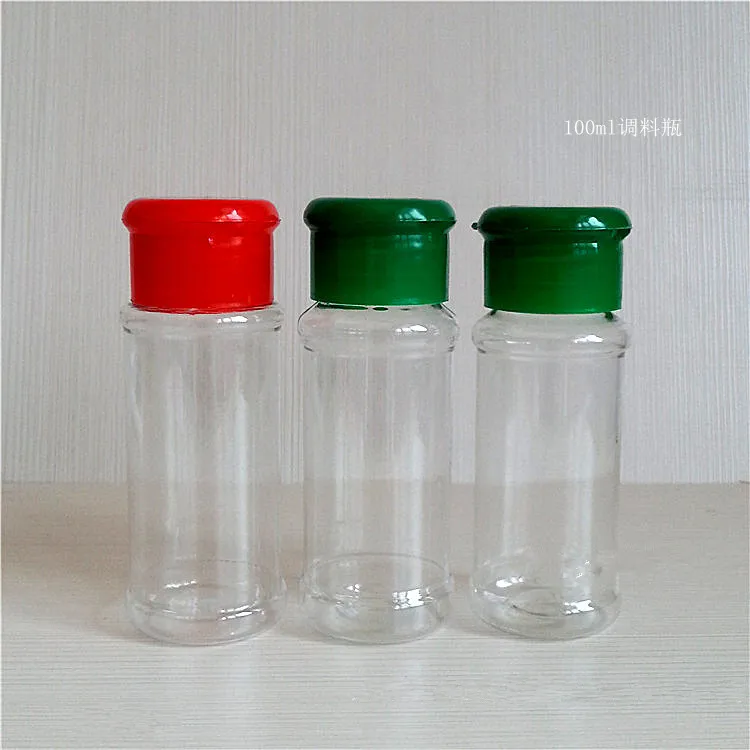 2pcs/lot BBQ Apothecary jar Plastic Spice shaker Pepper