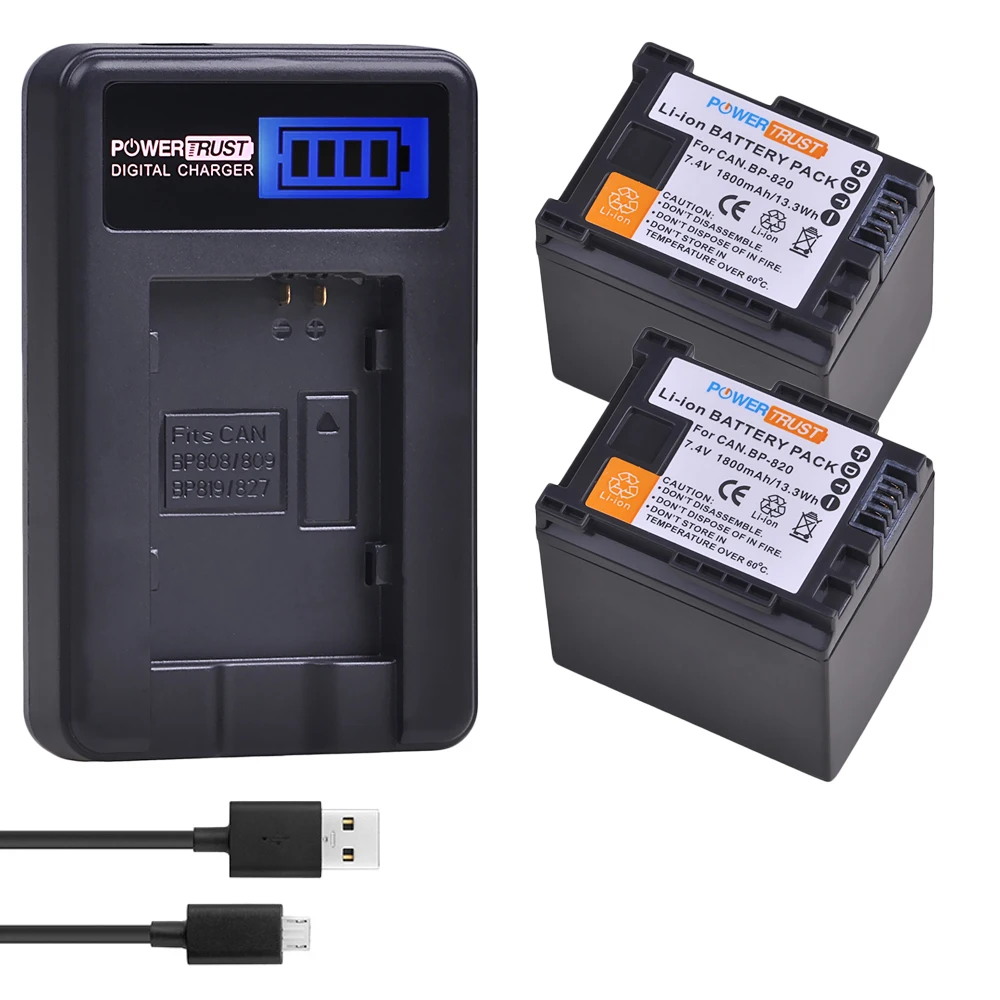 Buy USB Charger For Canon BP-808 BP-828 BP-820 HFM300 HFM30 HFG30 HFG10
