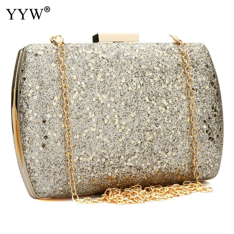 Crossbody Tassen Tas Mini Bag Clutch Keten Luxe Handtas Designer Goud Pailletten Avondfeest Voor Dames Dame Portemonnee xBrCode