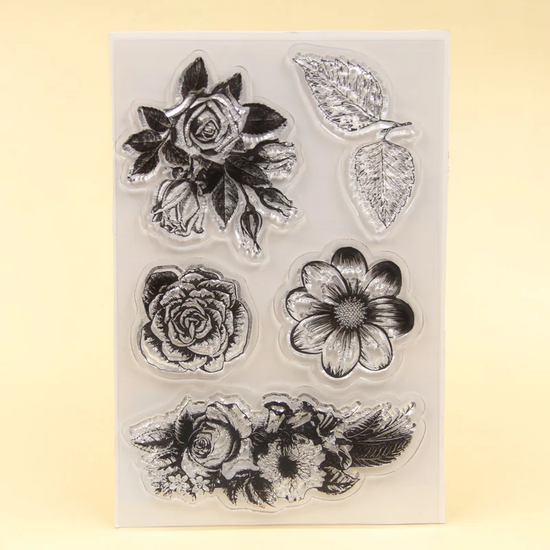

KLJUYP Flowers Clear Stamps Scrapbook Paper Craft Clear stamp scrapbooking 321
