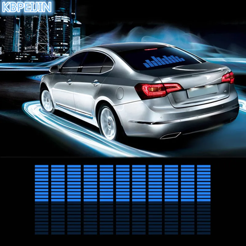 

car styling neon light car LED music Rhythm sticker for Citroen c2 c4 c5 c4l c3 saxo xsara picasso berlingo accessories 90*25cm