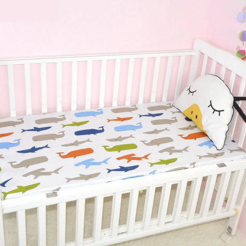 1 Piece Anti-slip Crib Fitted Sheet For Newborns Cot Mattress Cover Pure Cotton Absorbent Sweat Beddings Cartoon Baby Sheets 1 Piece Anti-slip Crib Fitted Sheet For Newborns Cot Mattress Cover Pure Cotton Absorbent Sweat Beddings Cartoon Baby Sheets