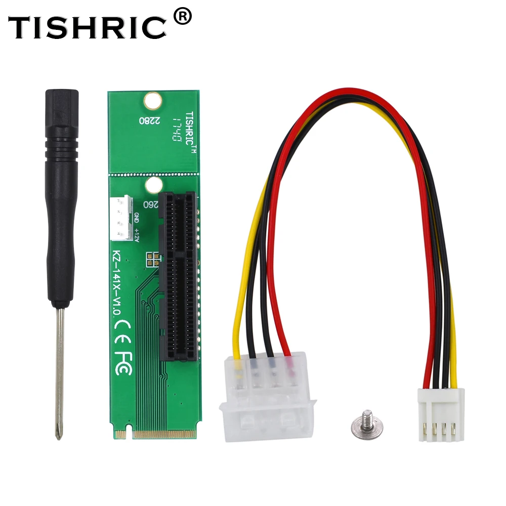 Переходник TISHRIC 2018 штекер гнездо PCIE на M2 адаптер m.2 NGFF PCI Express 4x 1x слот E Райзер карта