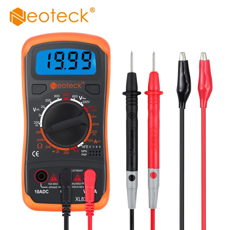 LCD Digital Buzzer Testeur Multimètre Voltmètre Ampèremètre Ohm Ac Dc Circuit de courant