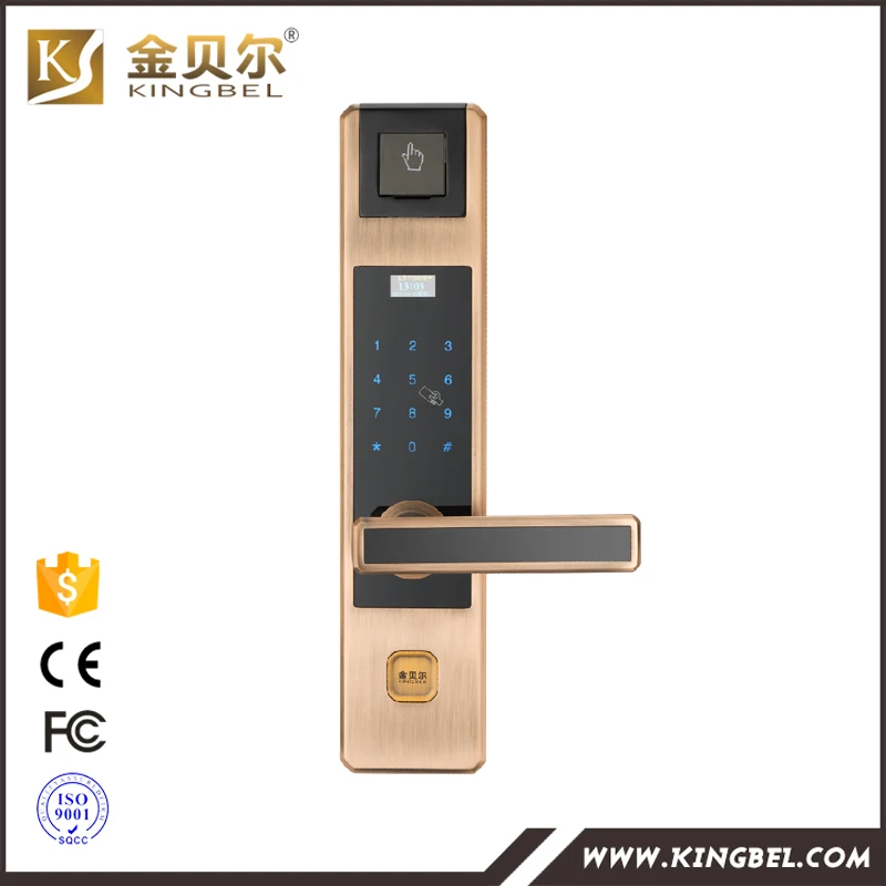 Korean design fingerprint door lock RFID password keypad lockin Locks from Home Improvement on