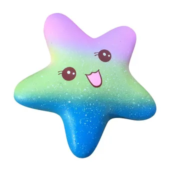 

Soft PU Star Jumbo Slow Rising Stress Relief Toys For Baby Boys Girls Colorful Random Five Star scented Decor Gift j5