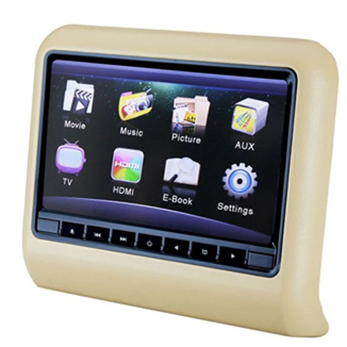 2016 New Multi function 9'' Touch Screen Active Car Headrest Monitor