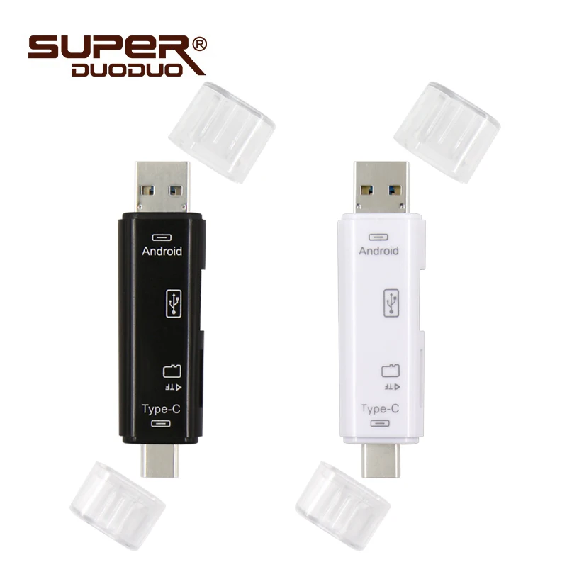 Высокоскоростной USB 3 0 TF кардридер в 1 Type C OTG Micro флэш адаптер соединитель по самой