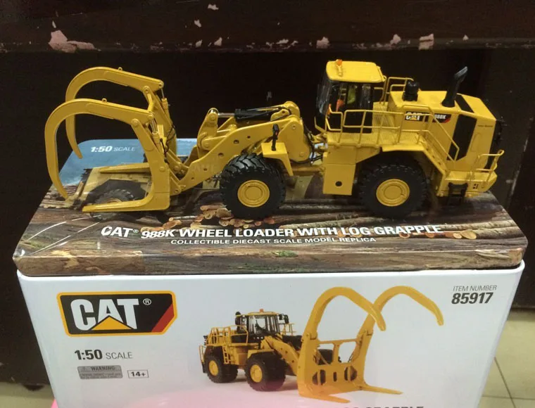 Caterpillar Cat 988 K фронтальный погрузчик с лог грейфер 1/50 масштаб металлические модели