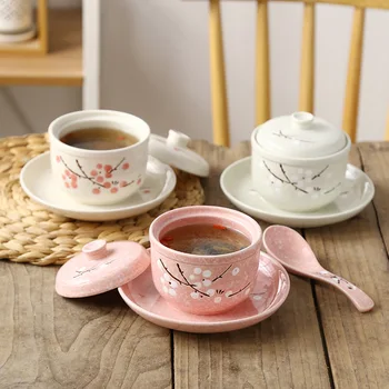 

Japanese Ceramic Bowl Set Household Steamed Egg Bowl Hotel Ceramic Bowl Set Stew Pot Liner Set