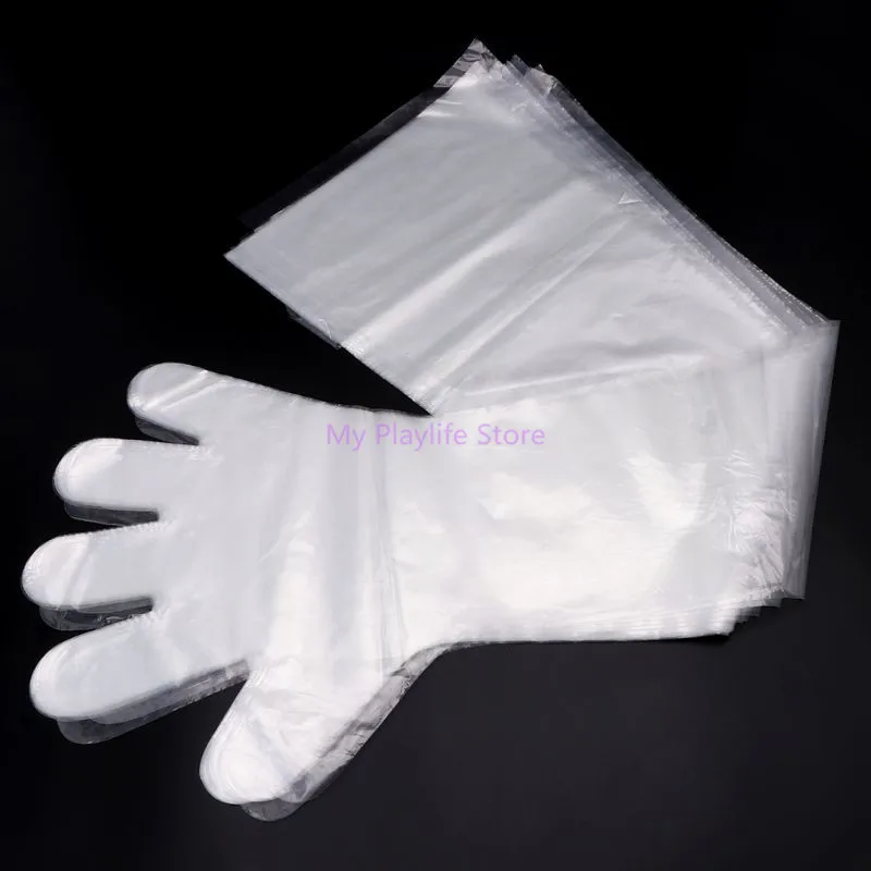 50 шт./компл. одноразовые перчатки мягкие Пластик-руки ветеринарной экзамен защита рук инструмент для фермы Медицинская продукция животного C42