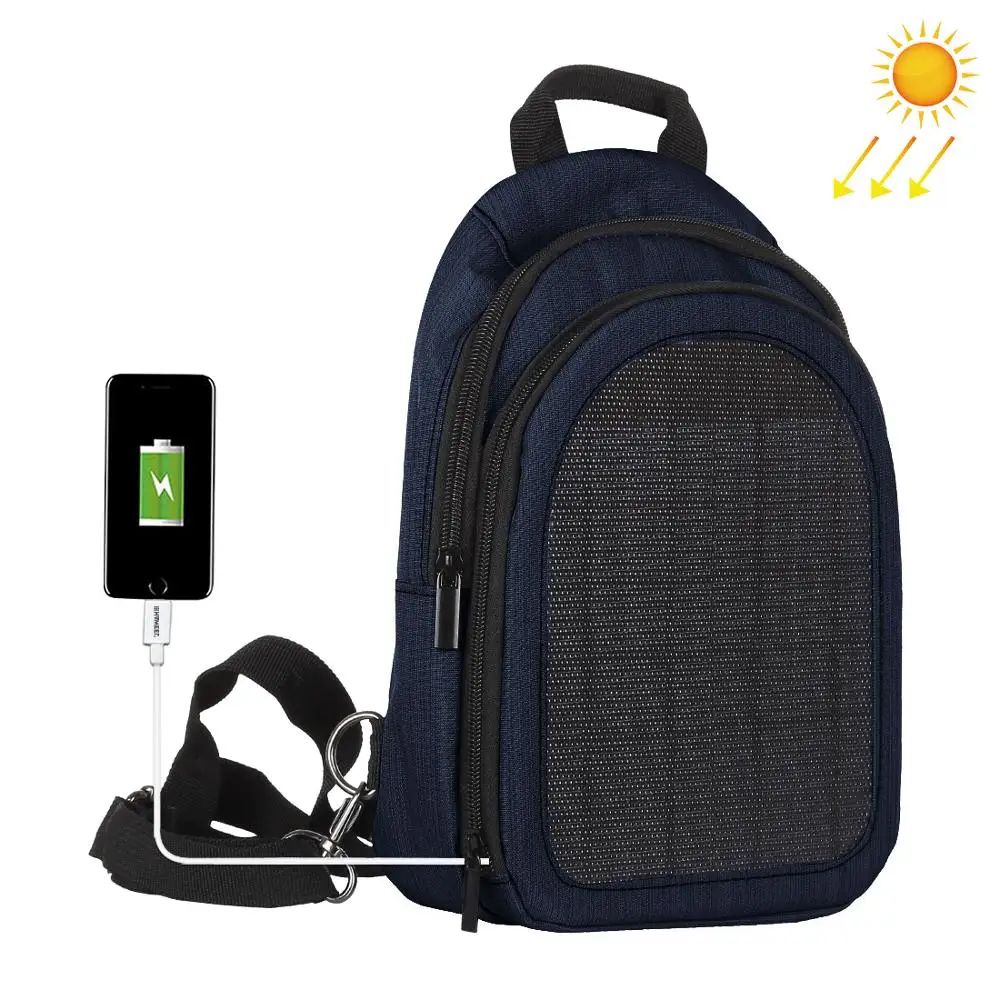 Haweel 5W Solar Panel Men Backpack Powered Backpack Usb Charging Anti
