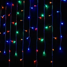 Светодиодная лента RGB полосы праздничный фестиваль занавес огни вечерние сказочные Рождественские Свадебные украшения огни 3,5 м 100 SMD ледяной бар лампы
