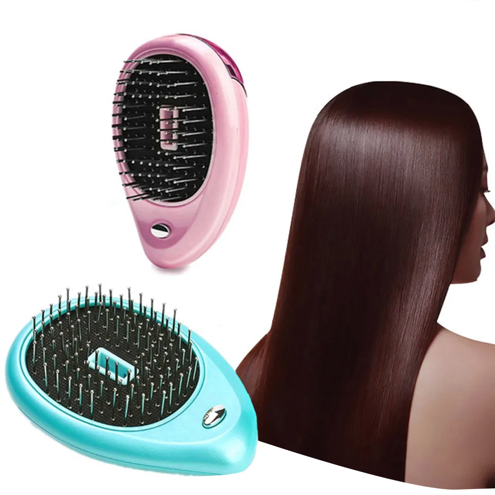 Портативный Электрический волос ионной расческа-выпрямитель кисточки отрицательных ионов антистатические массаж Мини Расческа для