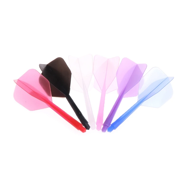 

6 pcs/lot Plastic Darts Tail Professional Dart Flights 2BA Screw Soft Durable 80mm Darts Tail