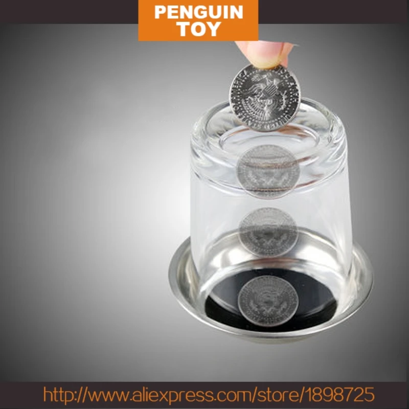 Close up magic High Quality Steel Cup Mat Magic Props Coin