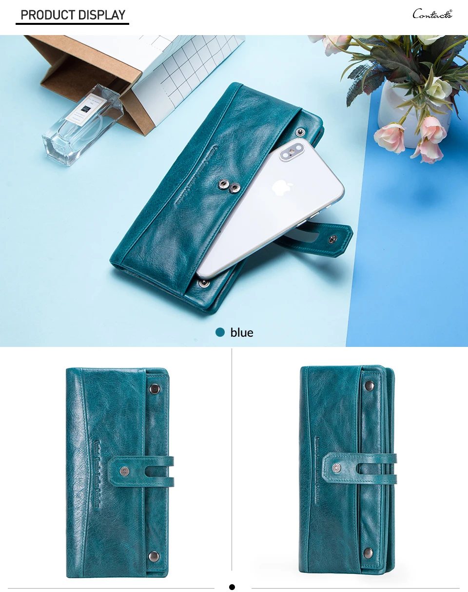 Модный женский кошелек из натуральной кожи, Длинный дизайнерский Кошелек для монет, держатель для карт, карман для телефона, высокое качество