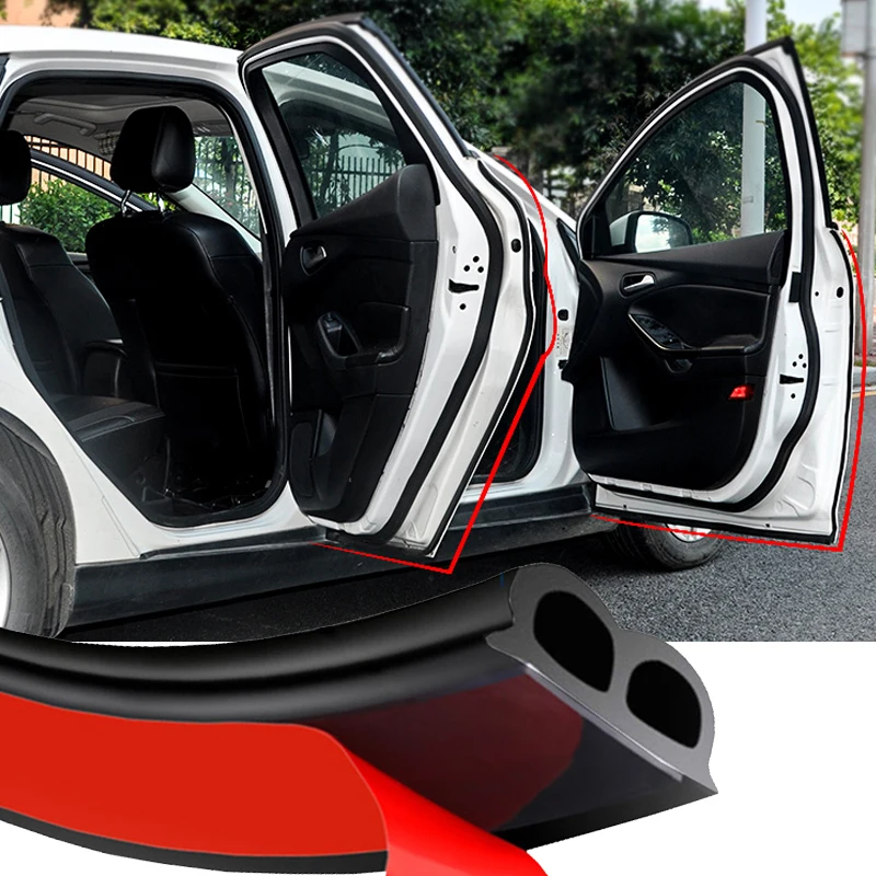 

5M Car Door Seal Strip B Type Waterproof Noise Weatherstrip Trim Sound Insulation auto rubber seal Strips